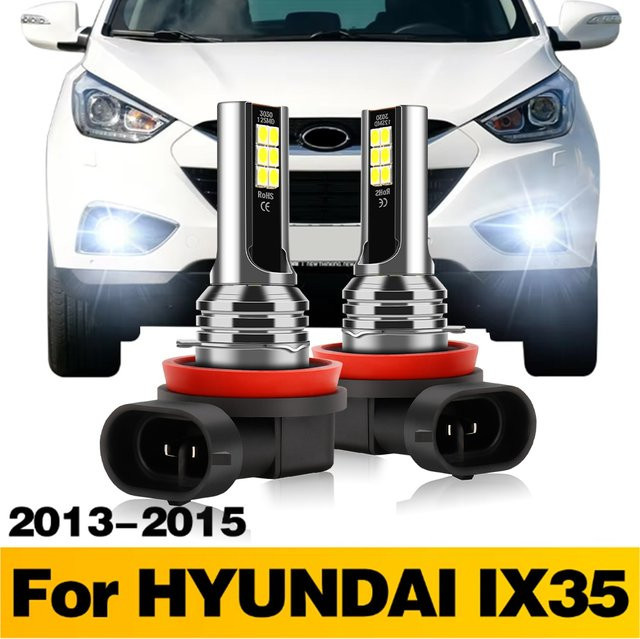 TEENRAM LED Nebelscheinwerfer Set für Hyundai ix35, 2 Stück, H8 H11 H16JP, 6000K, Farbe: Silber - Bild 1