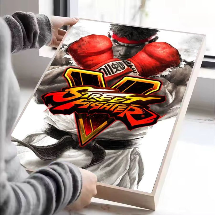 Street Fighter Poster Selbstklebender Wasserdichter Papieraufkleber zur Wanddekoration für Kaffeehaus, Bar oder Zimmer - Bild 2
