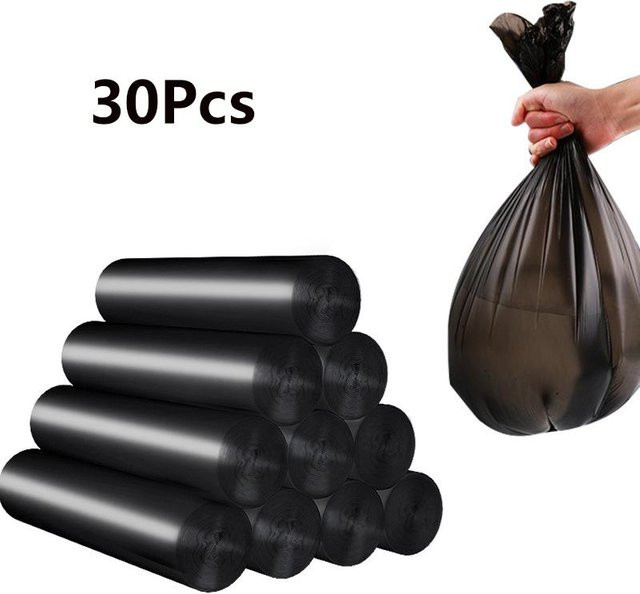 Multiuse Home Living Müllbeutel mit Kordelzug, Schwarz, 30 Stück, B: 40 cm, H: 50 cm - Bild 1