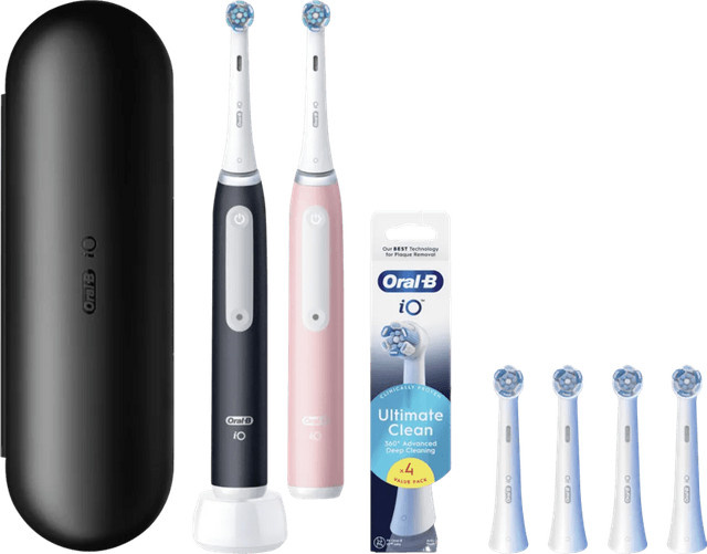 Oral-B iO 3 Doppelpack, Schwarz und Rosa, Unisex - Bild 1