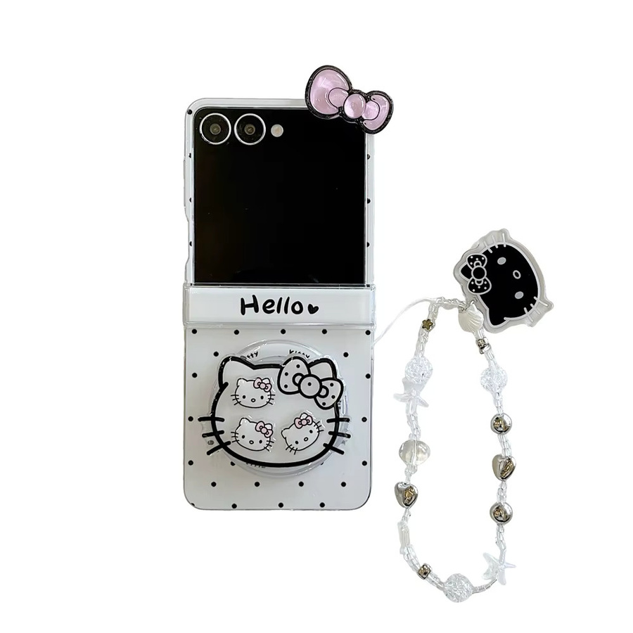 Sanrio Hello Kitty Handyhülle mit magnetischer MagSafe Halterung für Samsung Galaxy Z Flip 7 6 5 4 Cover im Cartoon Design - Bild 4