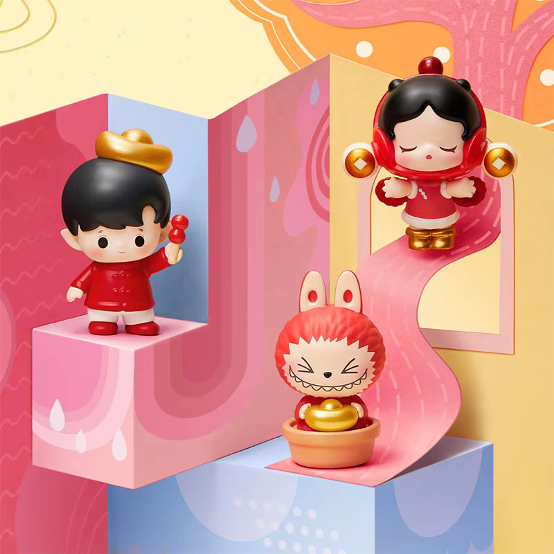 POPMART POP BEAN Pferde-Jahres-Edition Mamafufu, Mini-Puppen-Serie, Blind Box, Anime-Figur - Bild 1