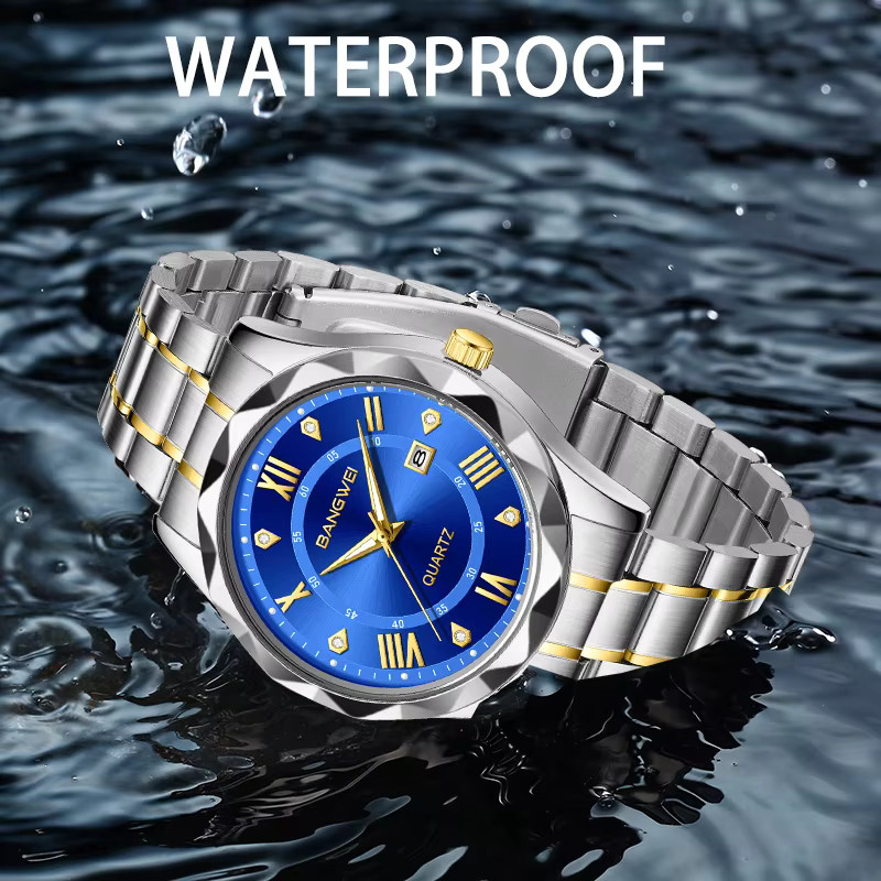LIGE Armbanduhr Quarz, Edelstahl, Blau, Herren - Bild 3