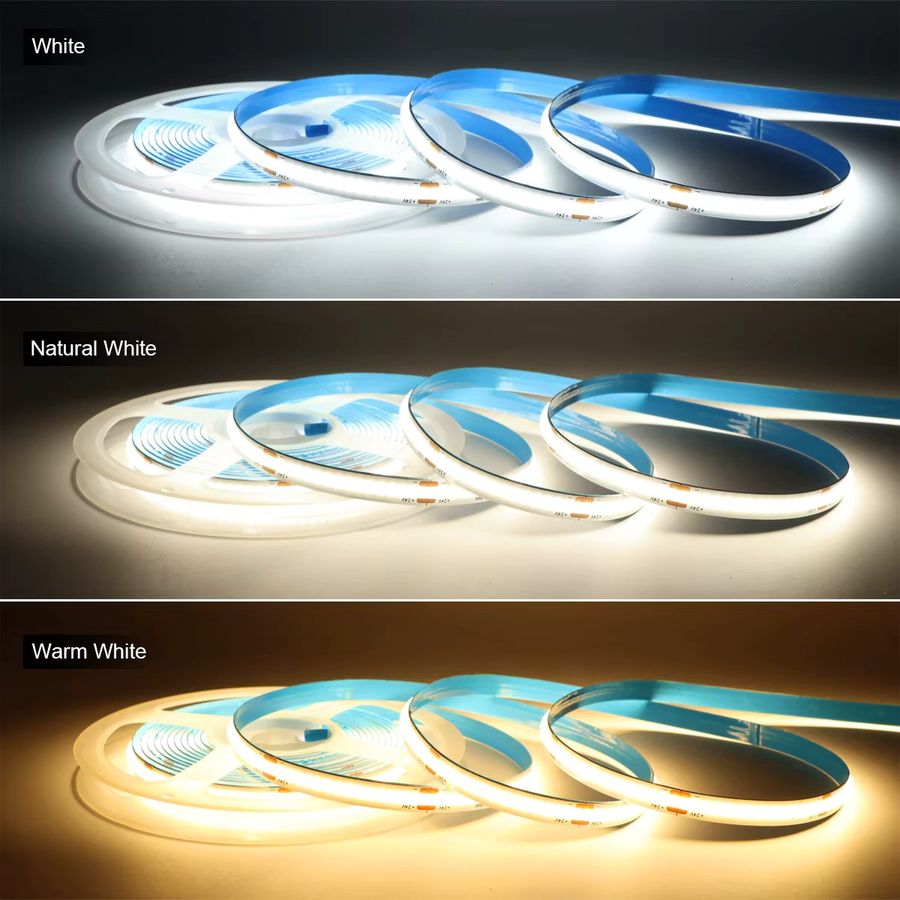 CHNAITEKE COB LED Streifen Smart Home WiFi Licht mit Tuya und Smart Life App Steuerung, dimmbar, kompatibel mit Alexa und Google Home, Farbe: Weiß - Bild 2