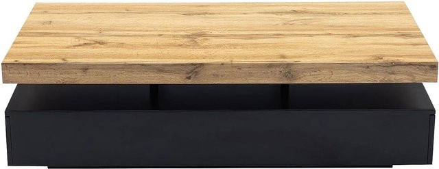 Couchtisch Felix von Vente-unique in Schwarz und Naturfarben Hell, rechteckig, Breite: 120 cm - Bild 1