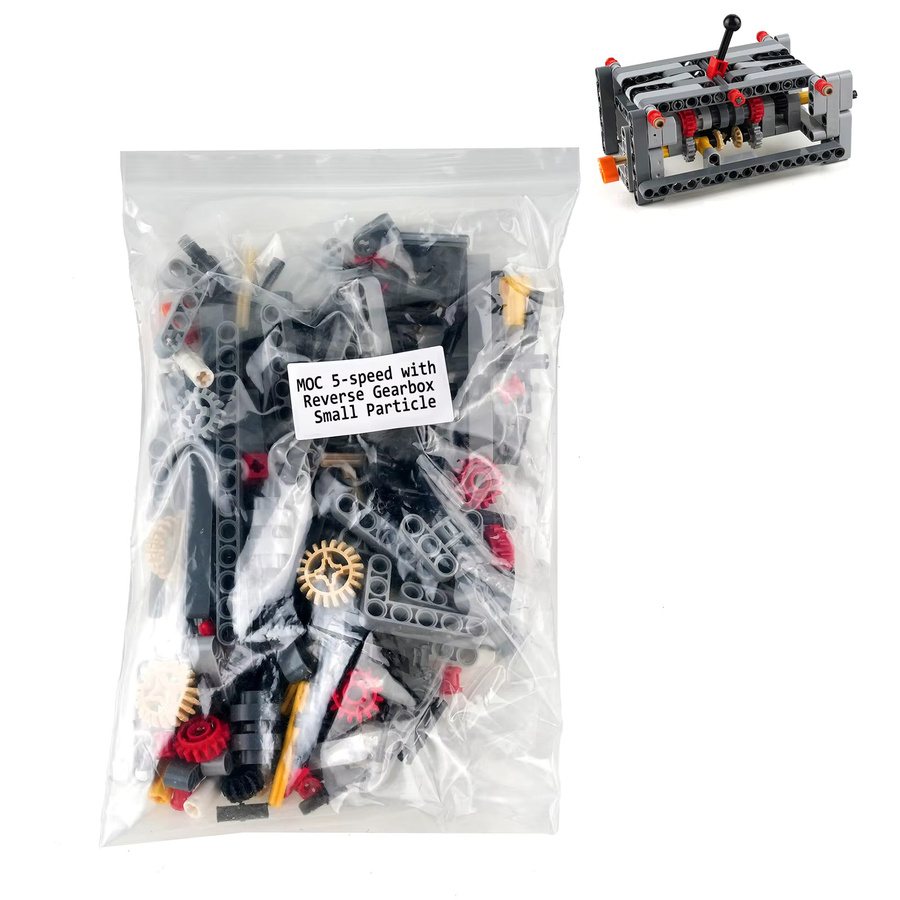 Wishiot MOC 5-Gang Getriebe-Modell mit Rückwärtsgang als DIY-Baustein-Set in Multicolour - Bild 2