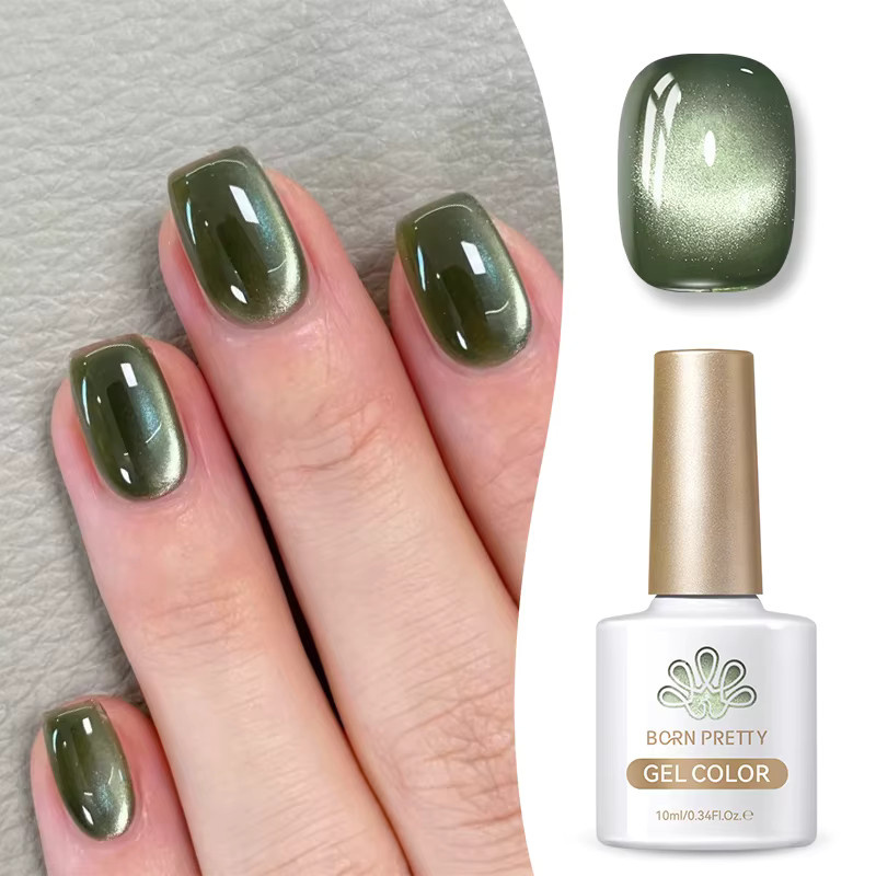 BORN PRETTY Dark Emerald Cat Magnetic Gel, 10 ml, Glänzend - Bild 2