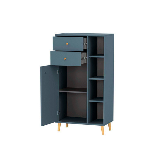 Schildmeyer Highboard Bjarne in Blau, B/H/T: 33 x 113,4 x 60,2 cm - Bild 3