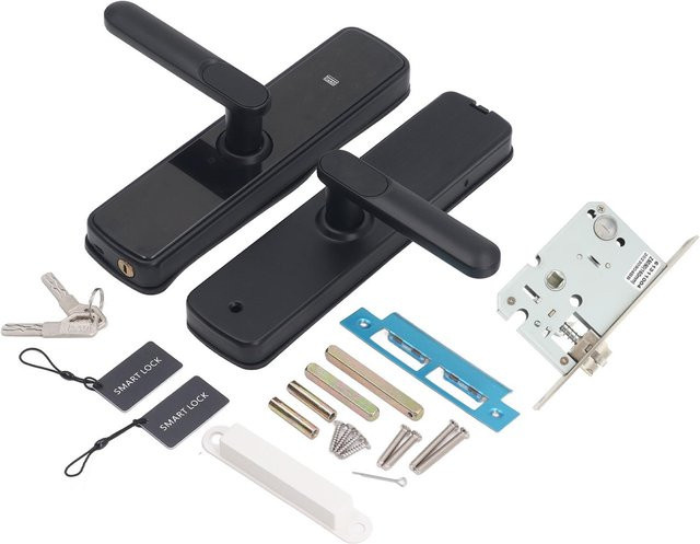 Aimo Smart APP Elektronisches Induktionstür-Sicherheitsschloss mit Passwort, IC-Karte und Schlüssel in Schwarz - Bild 1