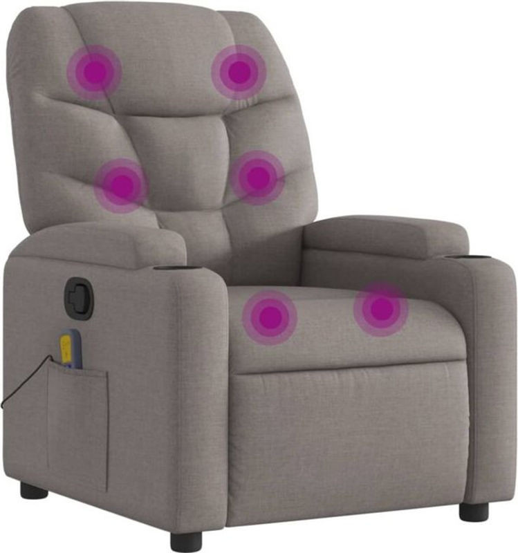 Vidaxl Relaxsessel Massagesessel aus Polyester in Taupe meliert - Bild 1