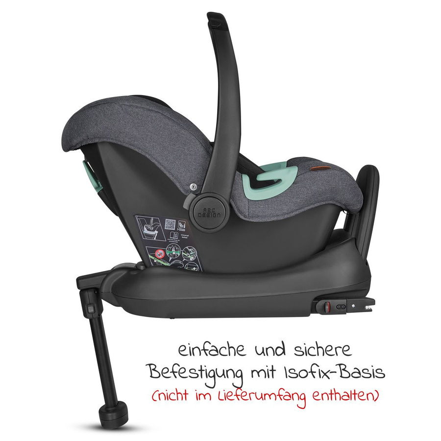 ABC Design Babyschale Tulip i-Size Autositz Gruppe 0+ in Asphalt - Bild 3