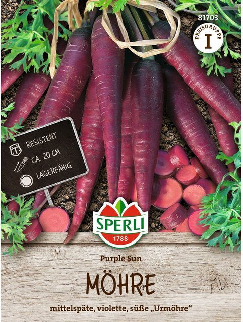 SPERLI Möhren-Samen Purple Sun F1 lila Gemüsesamen - Bild 1
