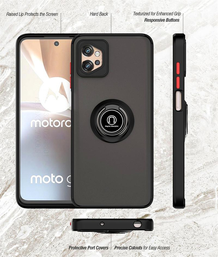 Stoßfestes Rüstungsgehäuse mit Magnetringhalter für Motorola Moto G-Serie in Grün - Bild 4