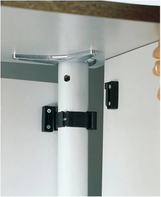 Camar Modesty Tischfuß-Paneelsystem aus Kunststoff in Schwarz für ø 60 mm Tischfüße - Bild 1