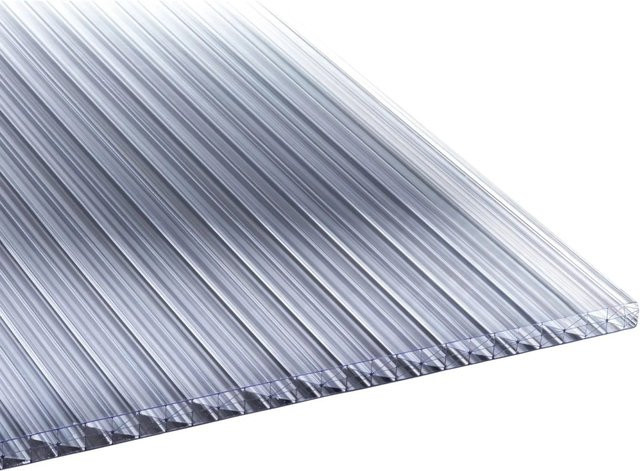 T&J Tetzner & Jentzsch Polycarbonat Mehrkammer-Stegplatte Klassik Top Glasklar B: 400 cm, H: 120 cm, Dicke: 1,6 cm - Bild 1