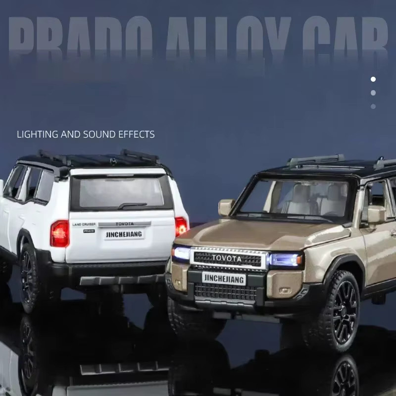 KaKBeir Land Cruiser Prado SUV 2024 Modellauto, 1:32, mit Sound und Licht, Metall - Bild 5