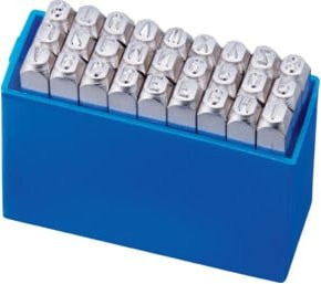 KUKKO Schlagbuchstabensatz 331 aus Stahl in Silber, 27-teilig, Großbuchstaben A-Z, Höhe: 2,0 mm, in Kunststoffbox - Bild 1