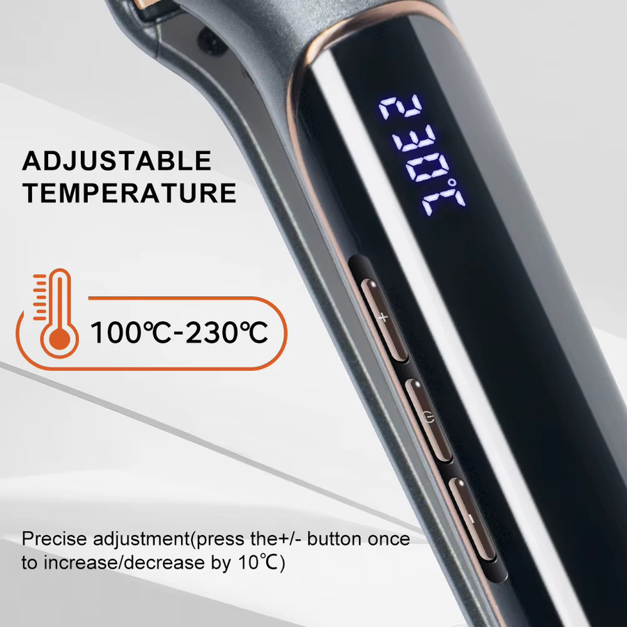 Hatteker 2-in-1 Glätteisen, 13-stufig einstellbare Temperatur, trockenes Haar - Bild 4