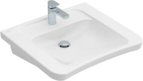 Villeroy & Boch Waschtisch VICARE in Weiß, rechteckig, mit Überlauf, Breite: 65 cm, Tiefe: 55 cm - Bild 1