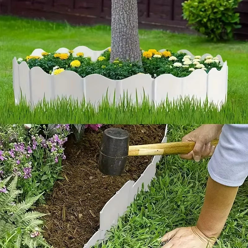 20 Stück Kunststoff Gartenzaun für Gemüsebeete und Rasen zur Beetbegrenzung - Bild 5