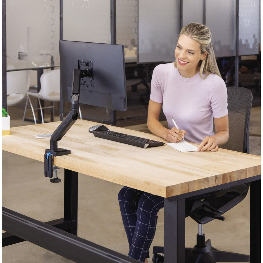 Fellowes Platinum Series Einzel-Monitorarm in Weiß für Monitore bis 30 Zoll und 9 kg mit VESA 100x100 mm und USB-A Anschluss - Bild 3