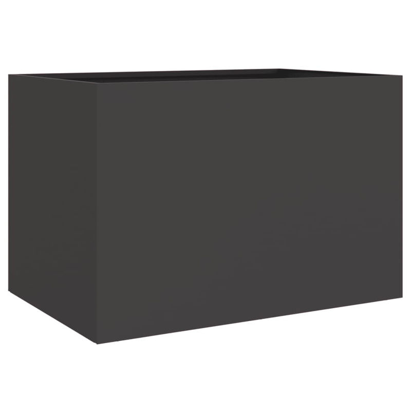 Vidaxl Pflanzgefäß aus Metall, Schwarz, Rechteckig, B/T/H: 62 x 47 x 46 cm - Bild 2