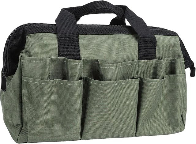KaiSai Garten-Schürze mit Werkzeugtaschen-Set aus Oxford-Gewebe in Schwarz und Grün - Bild 1