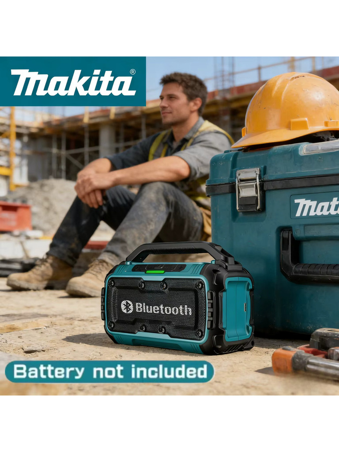 Makita Tragbarer Bluetooth Lautsprecher Outdoor Wasserdicht Stereo Surround Blau - Bild 6