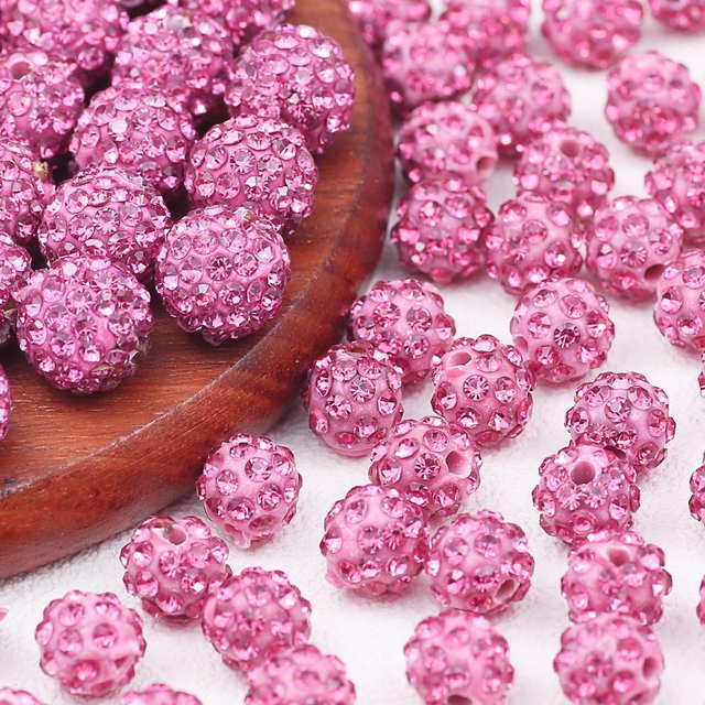 JHNBY Perlen, Ton-Shambhala, 4-8 mm, Rosé-Rosa - Bild 1
