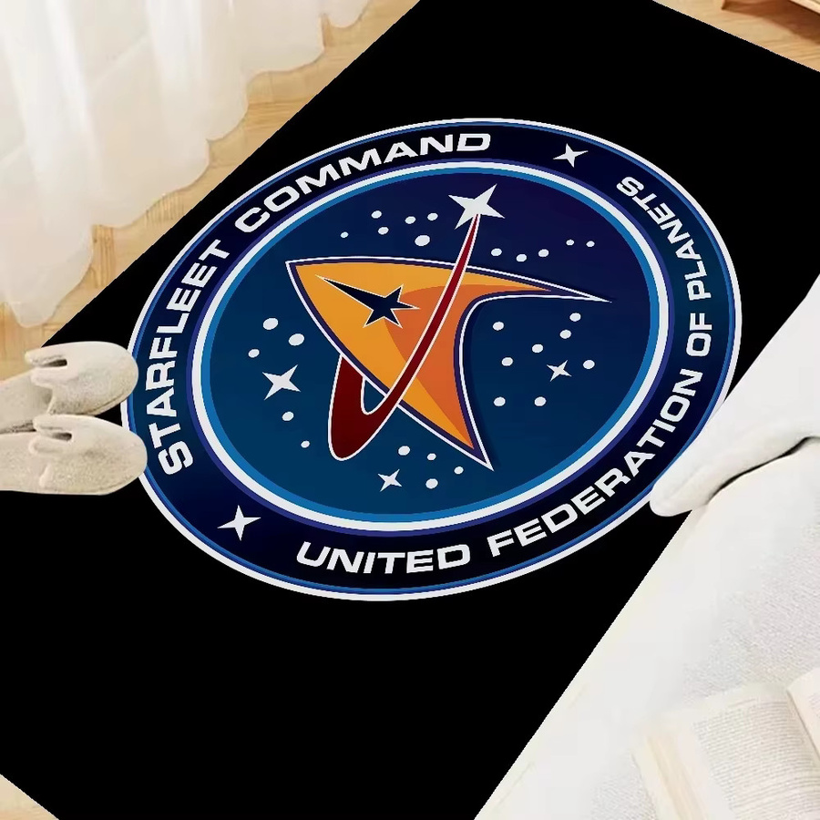 VIKAMA Interstellar Abzeichen-Teppich, rutschfeste Fußmatte für Eingangsbereich und Schlafzimmer, B/T: 60 x 40 cm - Bild 2