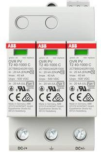 ABB 2CTB802401R1000 OVR PV T2 40-1000 Überspannungs-Schutzeinrichtung 20 kA in Weiß - Bild 1