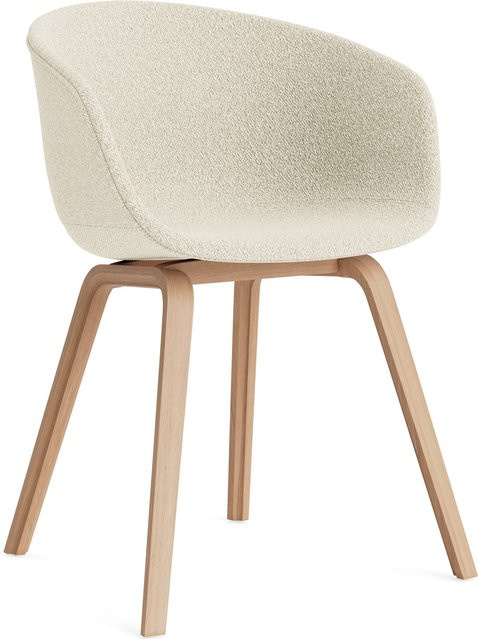 HAY About A Chair AAC 23 Polstersessel in Beige mit Stoffbezug und Holzgestell - Bild 1