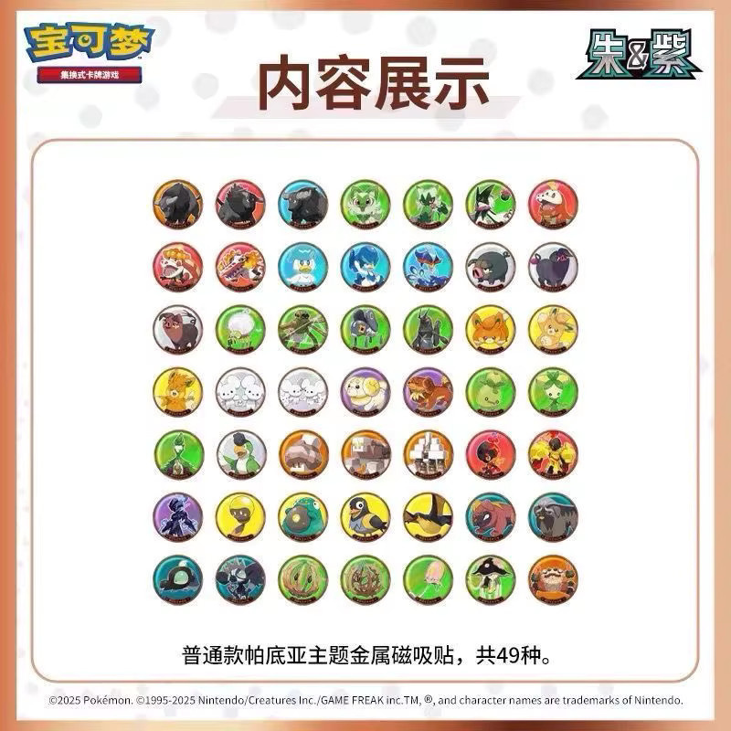 Bandai Pokémon Paldea-Form Kühlschrankmagnet-Abzeichen, Metall, Bunt / Mehrfarbig - Bild 4