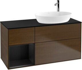 V&B Waschtischunterschrank Finion in Blau Lackiert, Breite: 120 cm - Bild 1