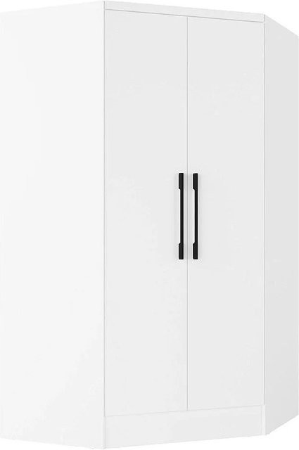 Vente-unique Kleiderschrank Aurali Eckschrank mit Scharniertüren Weiß Breite: 101,5 cm - Bild 1