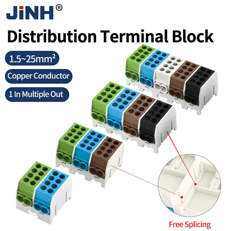 JINH Honeycomb-Verteilungsklemmenblöcke JHT3-Spleißkabel für 25 mm Verkabelung in Multicolour - Bild 3