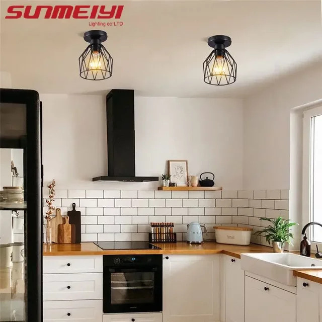 OSABO Deckenlampe im Nordic Design aus Metall in Schwarz für Schlafzimmer, Flur und Restaurant - Bild 1