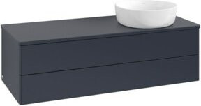 V&B Waschtischunterschrank Antao mit Beleuchtung, Farbe Blau lackiert, B/T/H: 120 x 50 x 50 cm - Bild 1