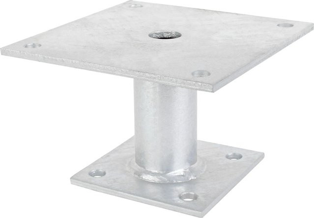 GAH Alberts Pfostenträger aus Stahl, feuerverzinkt, Farbe: Silber, Durchmesser: 42 mm, Höhe: 150 mm - Bild 1
