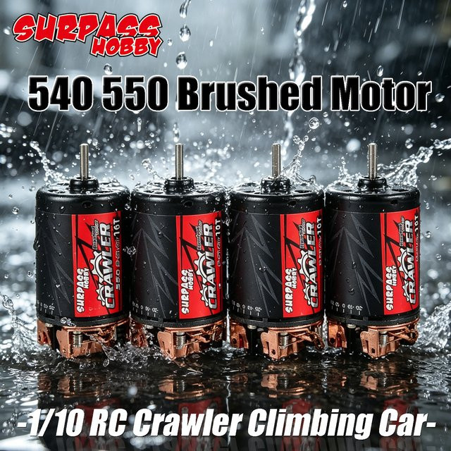 SURPASS HOBBY 540 550 Bürstenmotor, 1/10, Metall, Schwarz - Bild 1