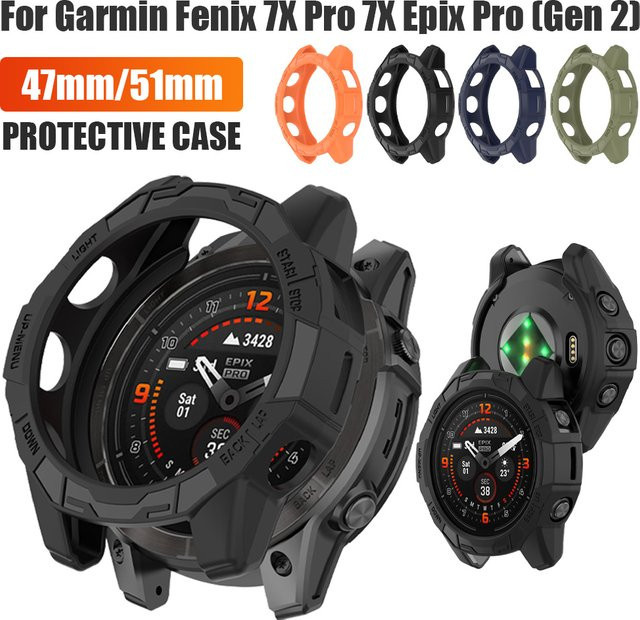 Garmin Schutzhülle Silikon, Schwarz, Fenix 7X Pro, Epix Pro Gen2 - Bild 1