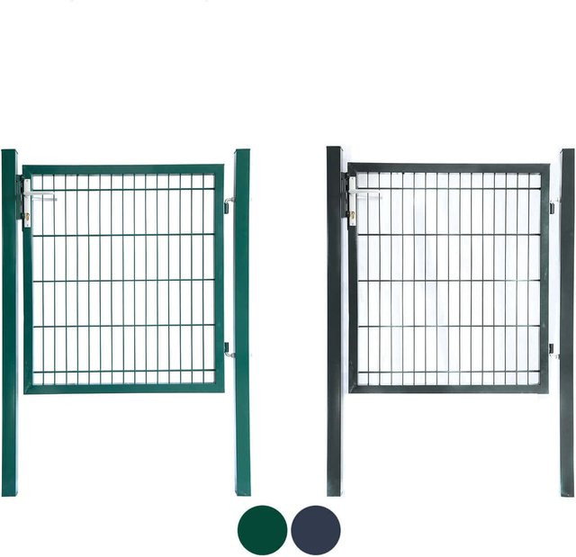 HOME DELUXE Gartentor PORTARIUS für Doppelstabmattenzaun, Breite: 120 cm, Anthrazit - Bild 1
