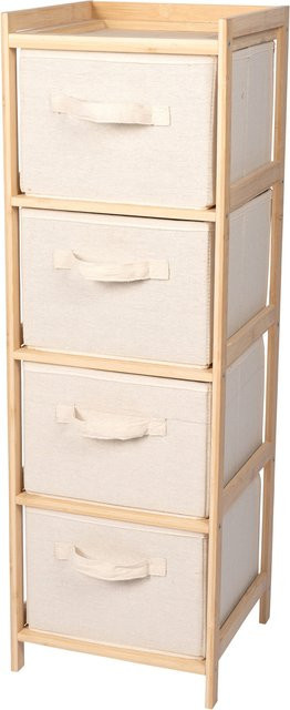 Schmale Kommode Bambus von viva domo in Braun im modernen Design - Bild 1