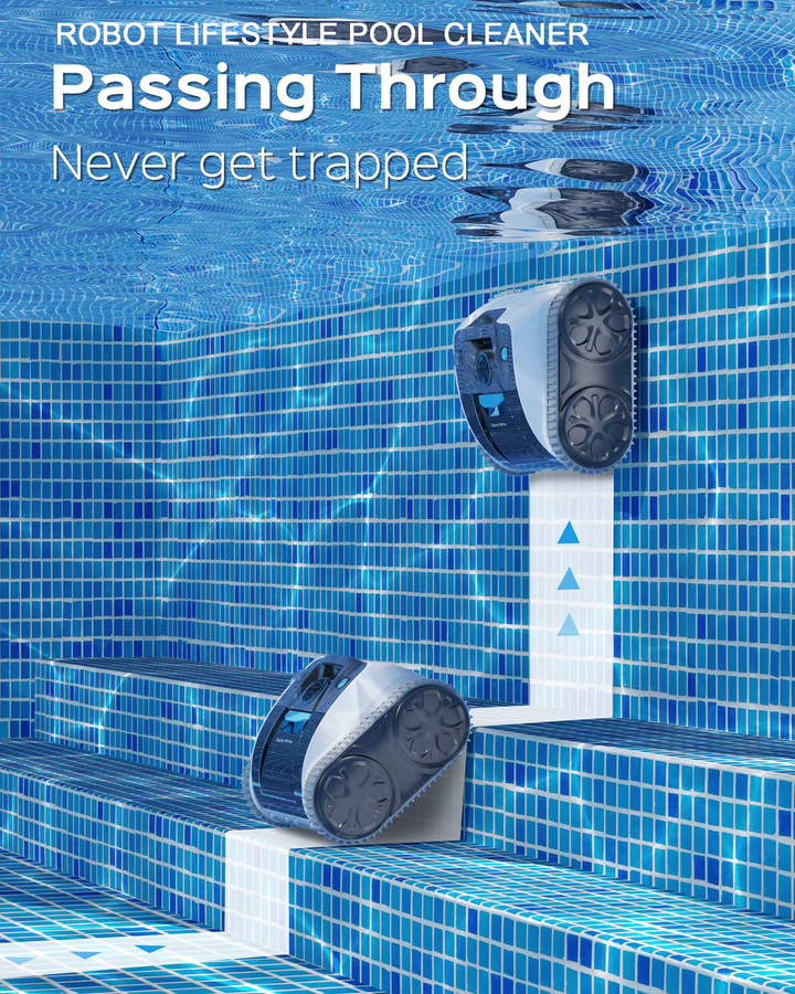 Kabelloser Roboter-Schwimmbadreiniger 3312 Pro in Weiß mit WLAN, App-Steuerung und verschiedenen Reinigungsmodi - Bild 2