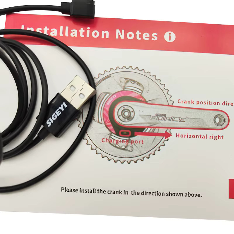 SIGEYI AXO Magnetisches Ladekabel für Fahrradkurbel Power Meter in Schwarz - Bild 2