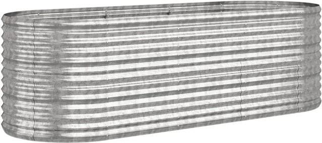 Furnicato Hochbeet aus verzinktem Stahl in Silber, B/T/H: 224 x 80 x 68 cm - Bild 1