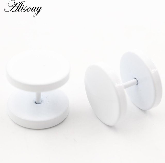 Alisouy Ohrstecker Edelstahl, weiß, Unisex - Bild 1