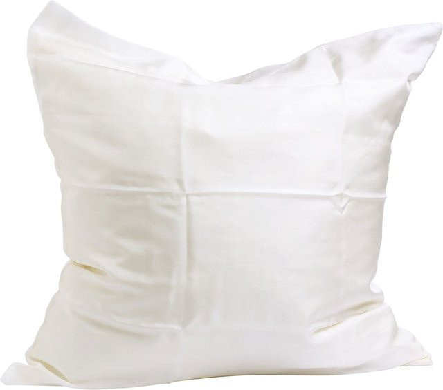 Seiden-Kissenhülle Pongé 08 in Weiß, Breite: 39,0 cm, Höhe: 39,0 cm - Bild 1