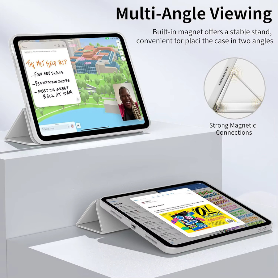 Samsung Galaxy Tab A11 2025 8,7 Zoll Schutzhülle Flip Case mit Magnetischem Ständer aus PU Leder in Lila - Bild 2