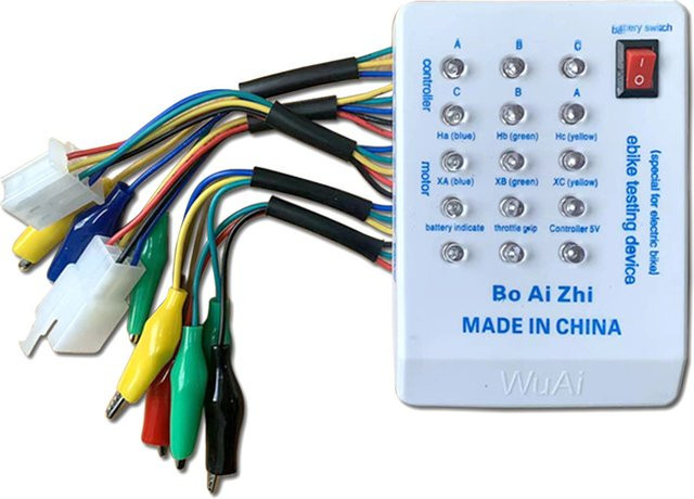 Diymore Bürstenloser Motortester für Elektroautos, E-Bikes und Roller, Controller-Tester für 60° oder 120°, unterstützt 24V/36V/48V/60V/72V, Farbe: Weiß - Bild 1